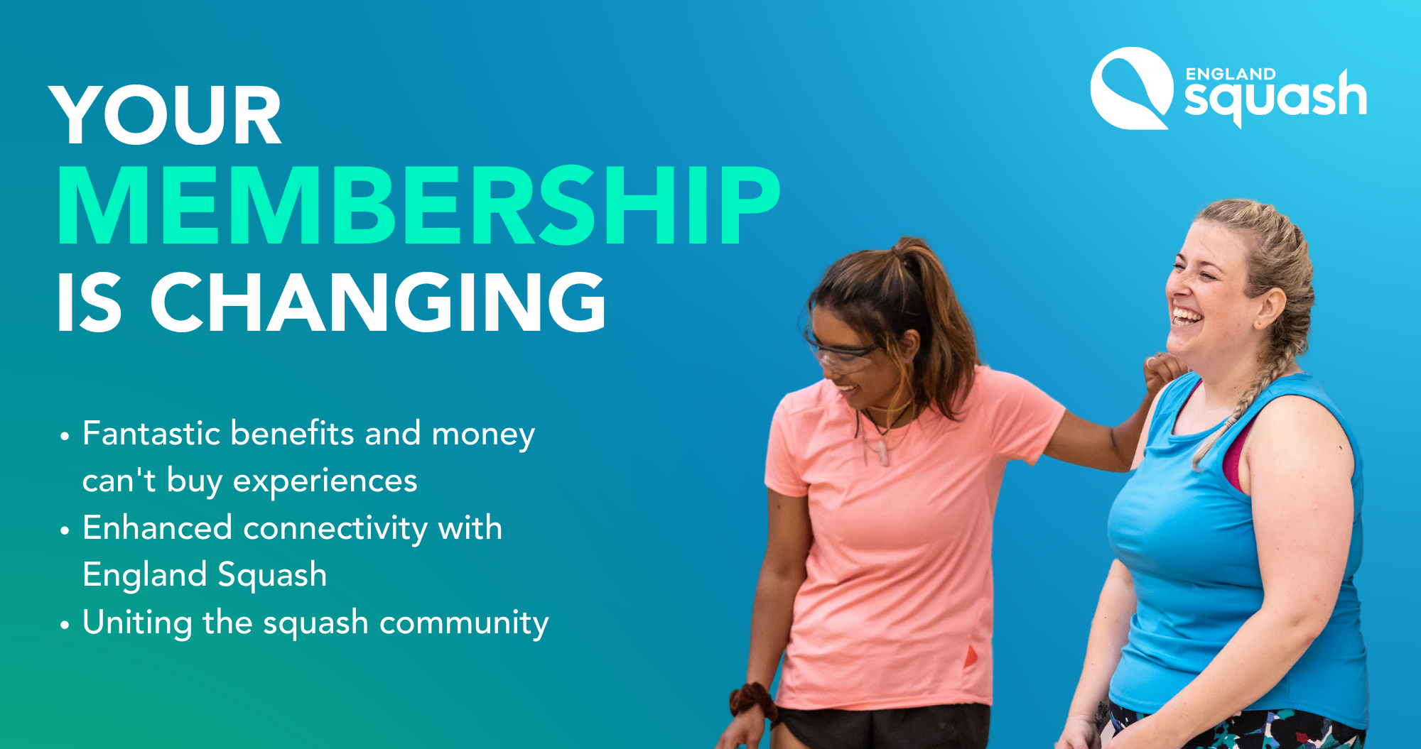 A graphic to highlight how England Squash membership is changing
